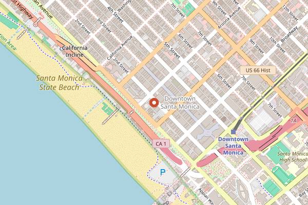 Map showing HiHo Cheeseburger in Santa Monica