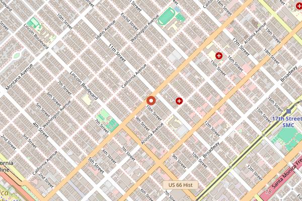 Map showing Huckleberry in Santa Monica
