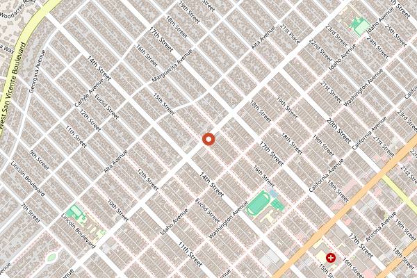 Map showing Sogno Toscano in Santa Monica