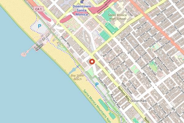 Map showing Cha Cha Chicken in Santa Monica