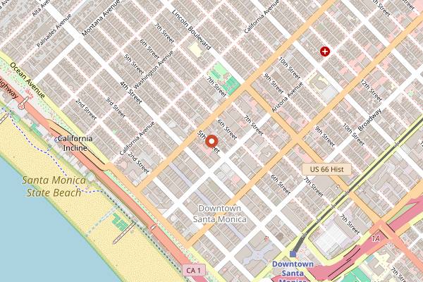 Map showing Colapasta in Santa Monica