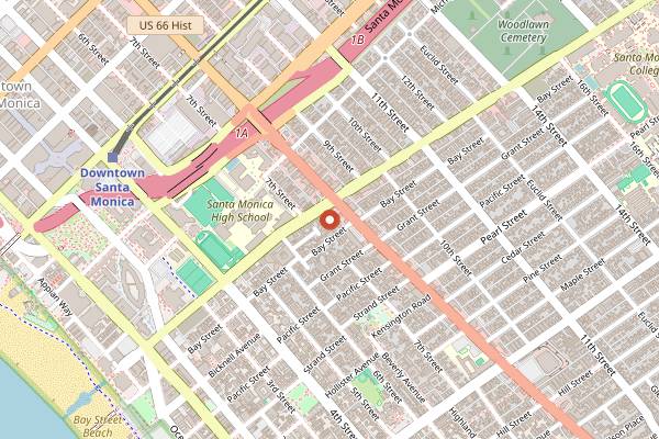 Map showing Pita House in Santa Monica