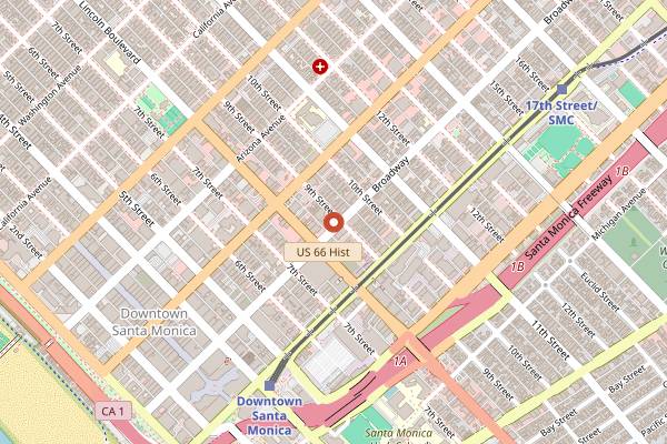 Map showing Sweetfin in Santa Monica