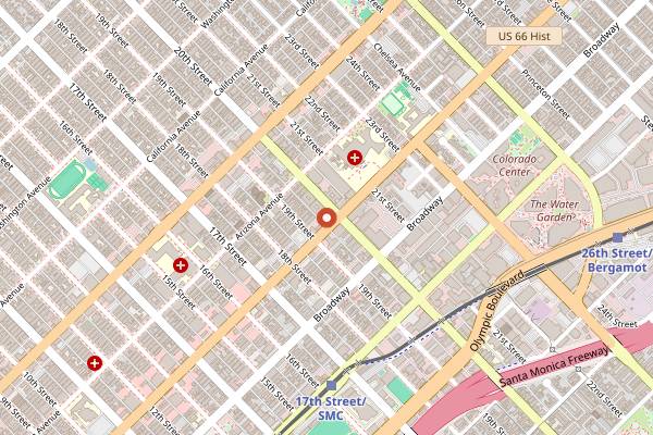 Map showing 10 Speed Coffee in Santa Monica