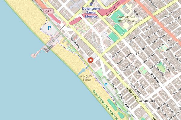 Map showing 1 Pico in Santa Monica