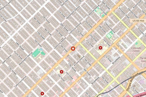 Map showing Fia Steak in Santa Monica