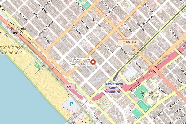 Map showing Harvelle's in Santa Monica