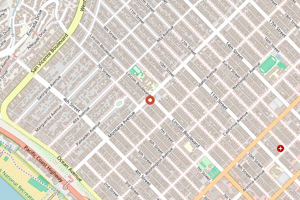 Map showing Andrew's Cheese Shop in Santa Monica