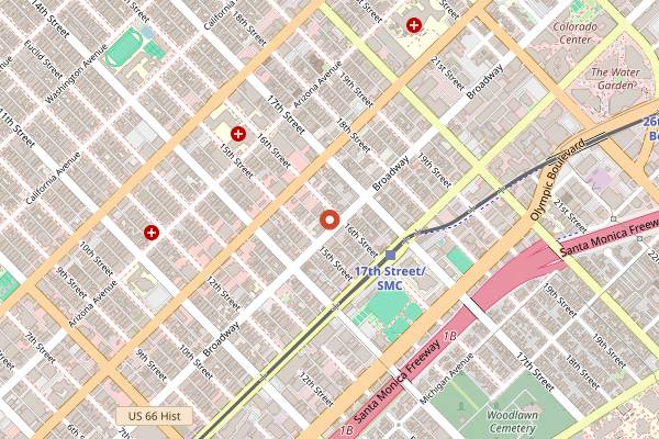 Map showing Co-opportunity Market in Santa Monica