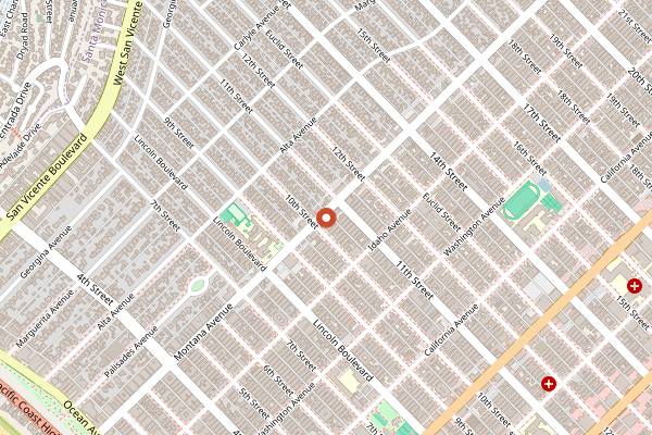 Map showing Father's Office in Santa Monica