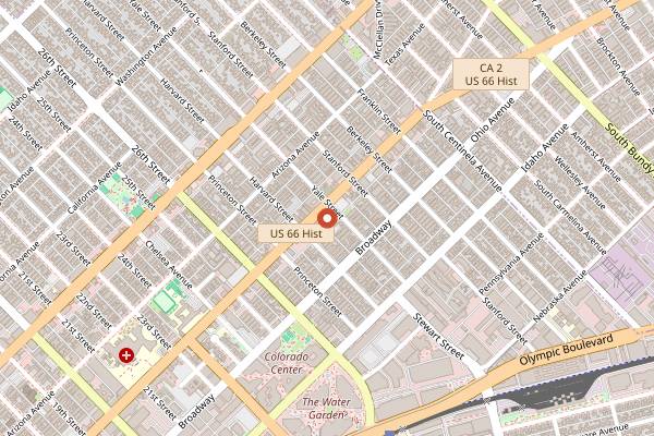 Map showing Holy Basil in Santa Monica