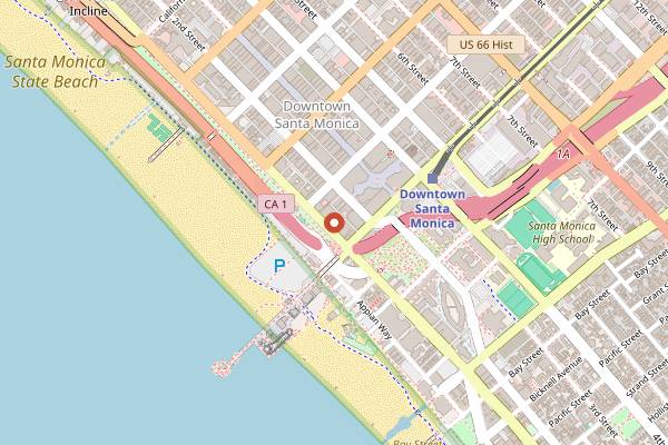 Map showing Ivy at the Shore in Santa Monica