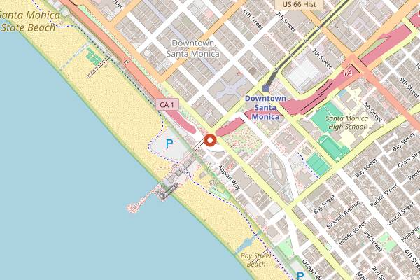 Map showing The Lobster in Santa Monica