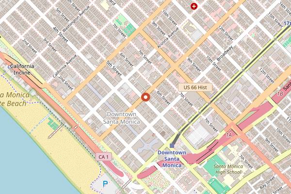 Map showing Xuntos in Santa Monica