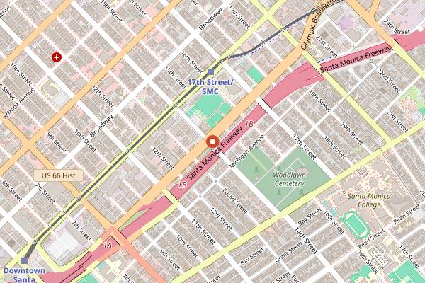 Map showing Tacos Por Favor in Santa Monica