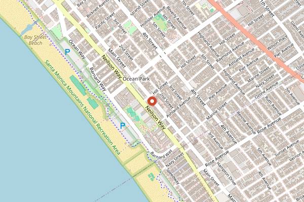 Map showing Crudo e Nudo in Santa Monica