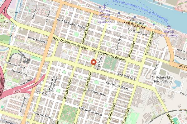 Map showing Mcdonough's Restaurant & Lounge in Savannah