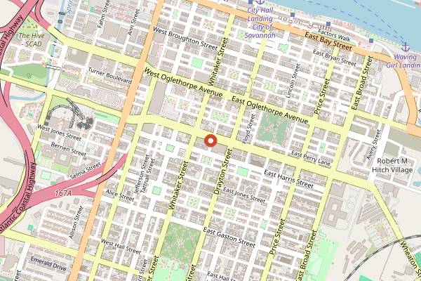 Map showing The Public Kitchen & Bar Brunch in Savannah
