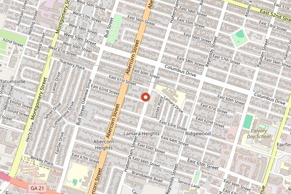 Map showing Coffee Deli in Savannah