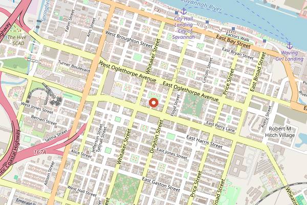 Map showing Gallery Espresso in Savannah
