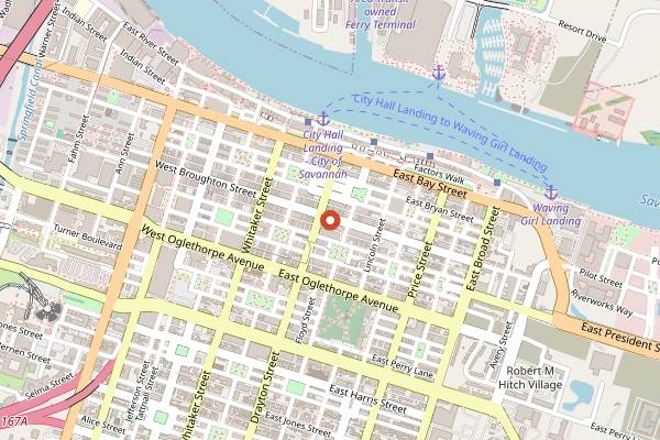 Map showing 45 Bistro in Savannah
