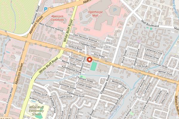Map showing Allyanna's Pizzeria in Savannah