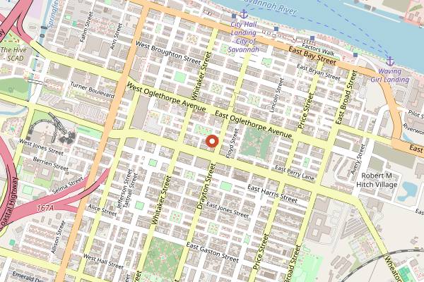 Map showing Fire Street Food in Savannah