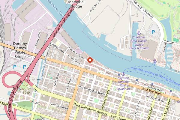 Map showing Oktoberfest at Plant Riverside District in Savannah