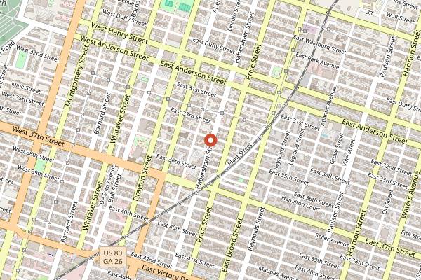 Map showing Cotton and Rye in Savannah