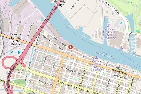 Map showing Plant Riverside Spring Market in Savannah