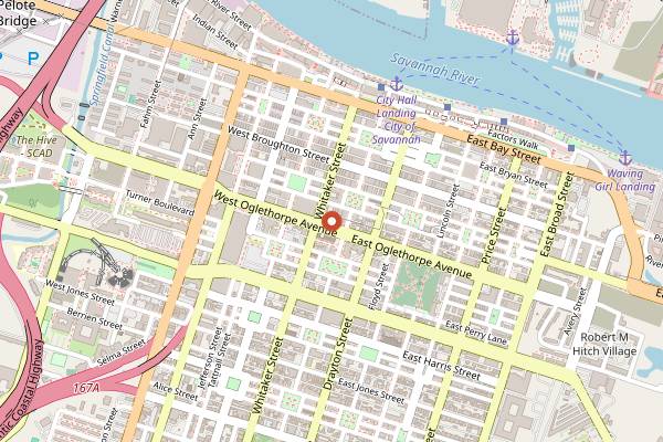 Map showing Husk Savannah in Savannah