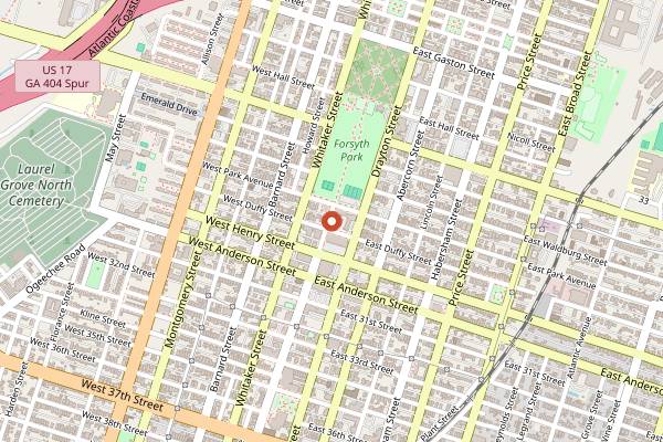 Map showing Local 11ten in Savannah