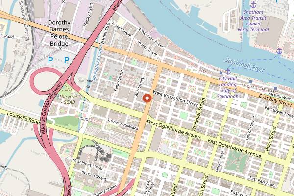 Map showing The Grey in Savannah