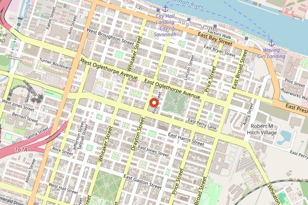 Map showing The Emporium Kitchen & Wine Market in Savannah