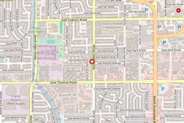 Map showing BEG Bakery & Creamery in Scottsdale
