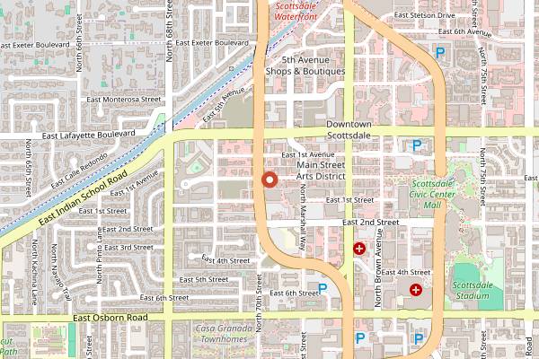 Map showing Chin Up Donuts & Coffee in Scottsdale