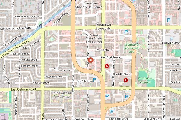 Map showing Experiment Coffee & Pastry in Scottsdale