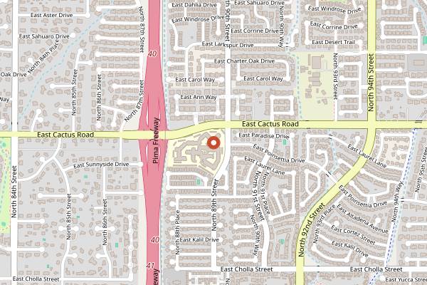 Map showing FOUR Desserts in Scottsdale