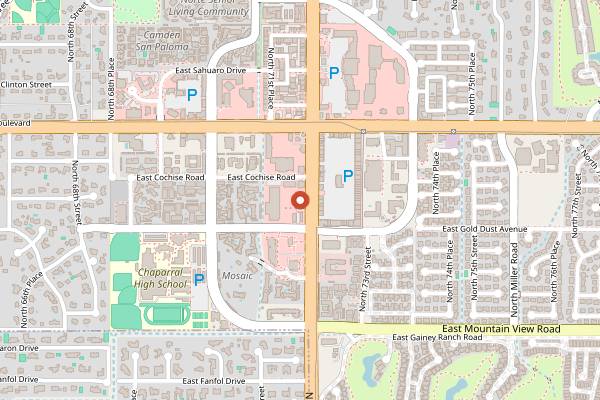 Map showing Paris Rendez-Vous in Scottsdale