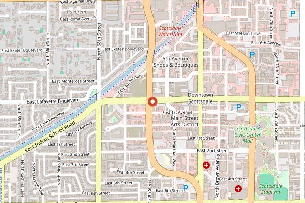 Map showing Coach House in Scottsdale