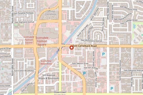 Map showing Cottontail Lounge in Scottsdale