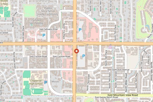 Map showing Dirty Dogg Saloon in Scottsdale