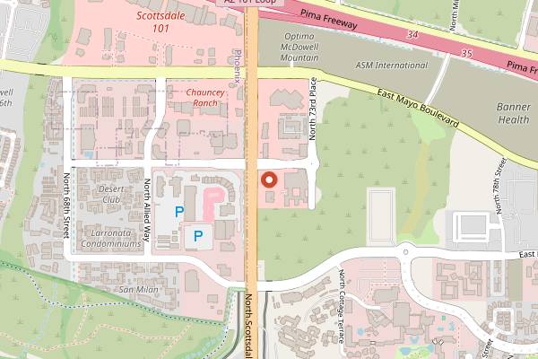 Map showing Tell Your Friends in Scottsdale