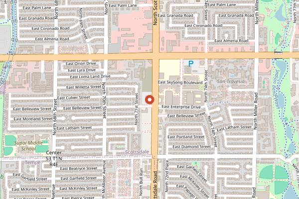 Map showing Fate Brewing Company in Scottsdale