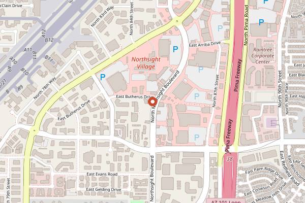 Map showing Loco Patron Mexican Brewery in Scottsdale