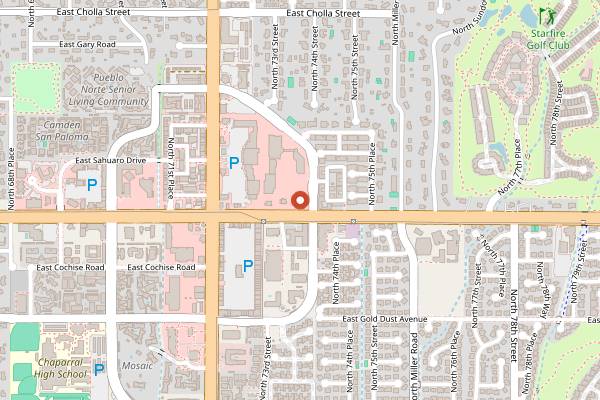 Map showing Butterfield's Pancake House & Restaurant in Scottsdale