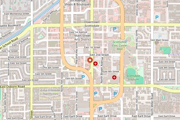 Map showing JOJO Coffeehouse Breakfast & Brunch in Scottsdale