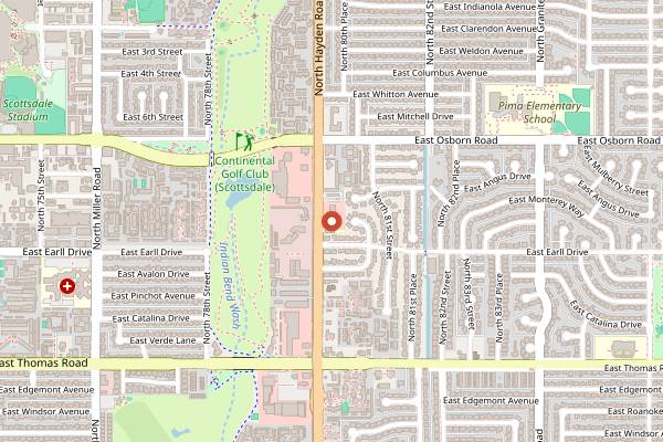 Map showing The Eleanor in Scottsdale