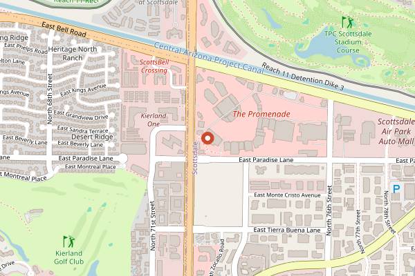 Map showing Rinaldi's Italian Deli in Scottsdale