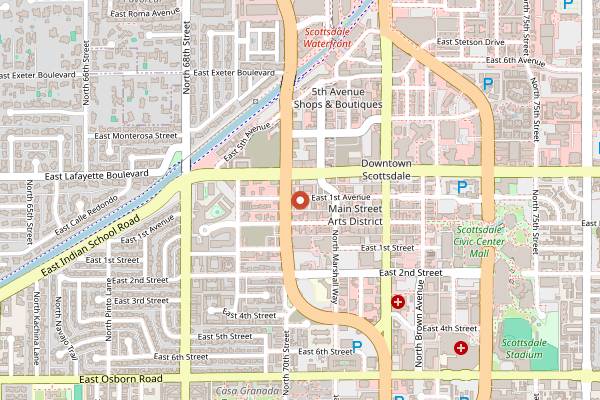 Map showing Arcadia Farms Cafe in Scottsdale